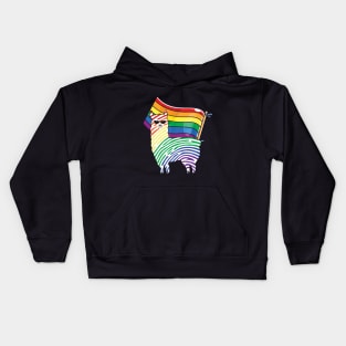 Rainbow Sheep /pride allyship Kids Hoodie